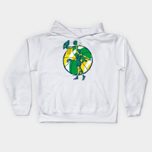 Brasil Legendary Baller Number 8 Kids Hoodie